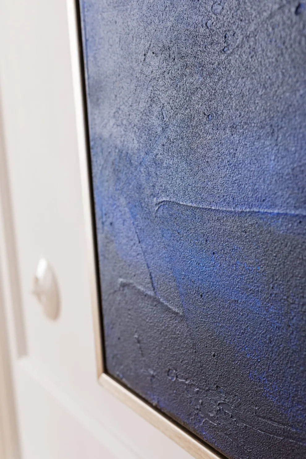 Acrylschilderij Abstract Deep Blauw 155x155cm