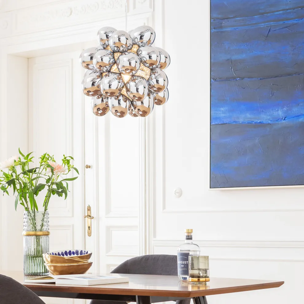 Acrylschilderij Abstract Deep Blauw 155x155cm