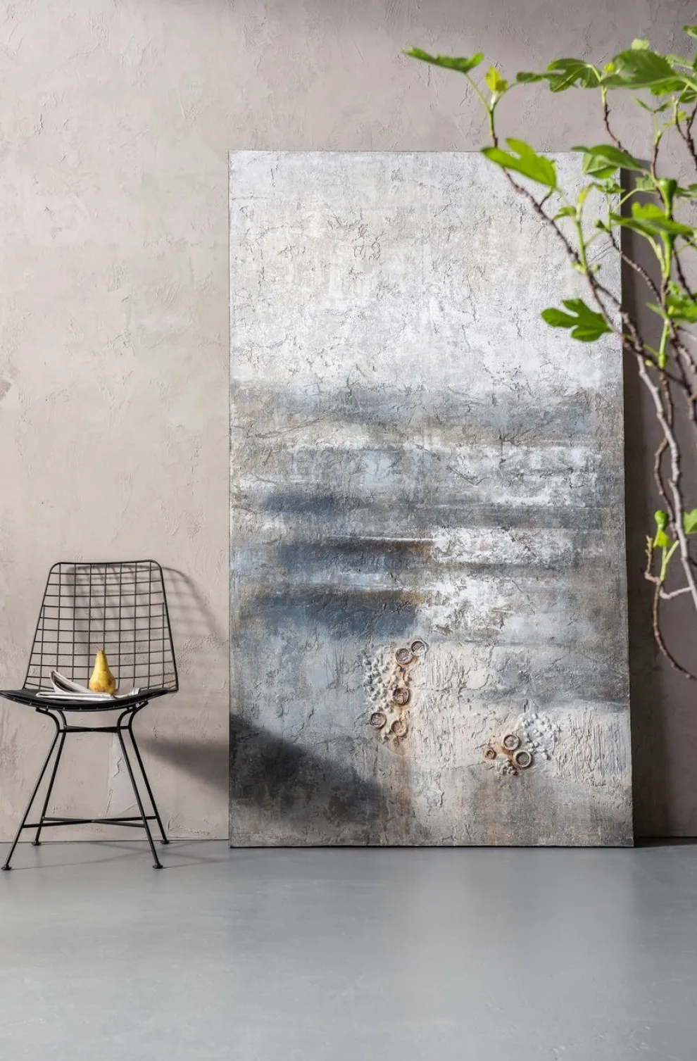 Acrylschilderij Abstract Into The Night 210x120cm