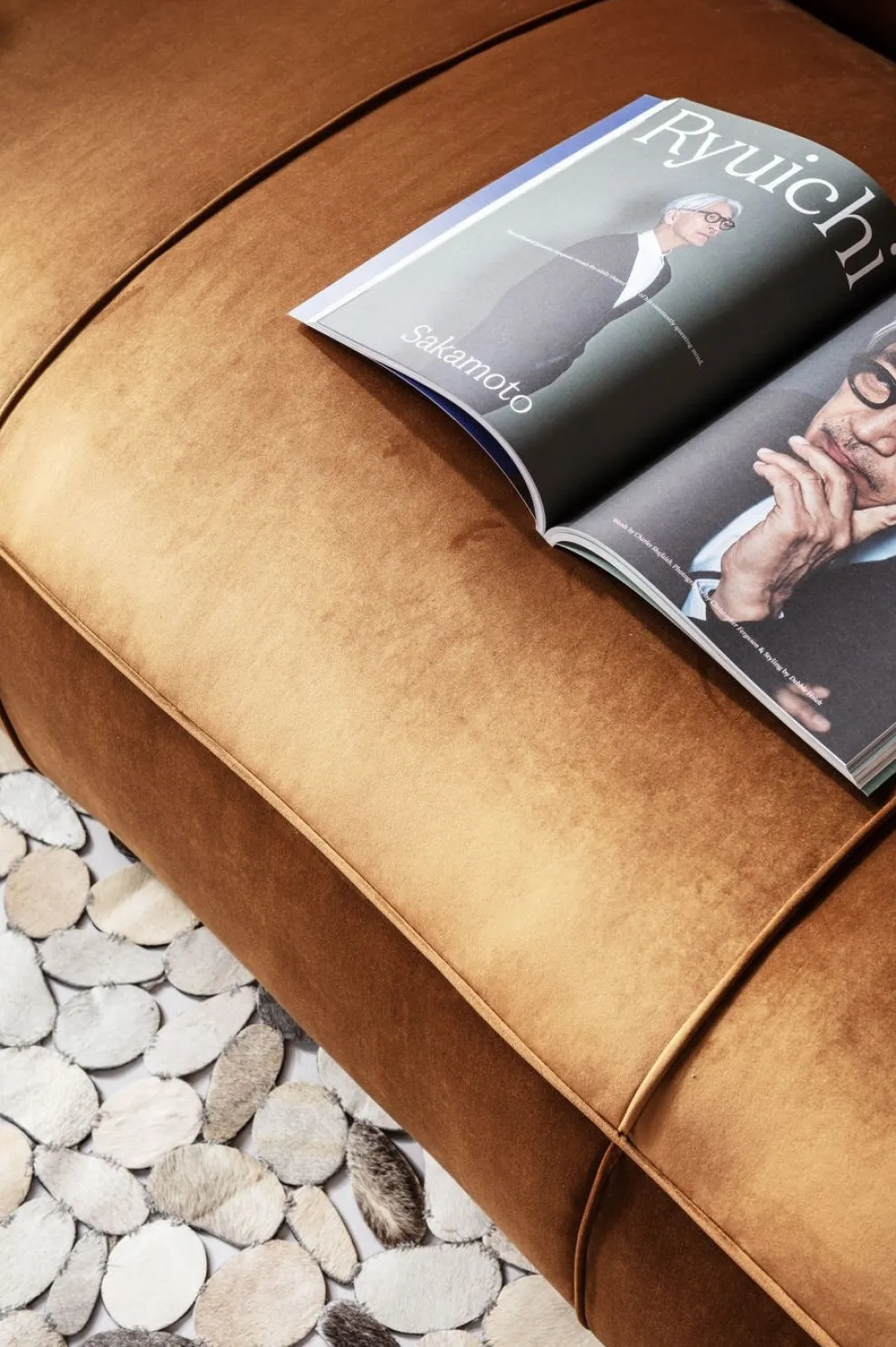 Bank Cubetto 3-Zits Fluweel Bruin