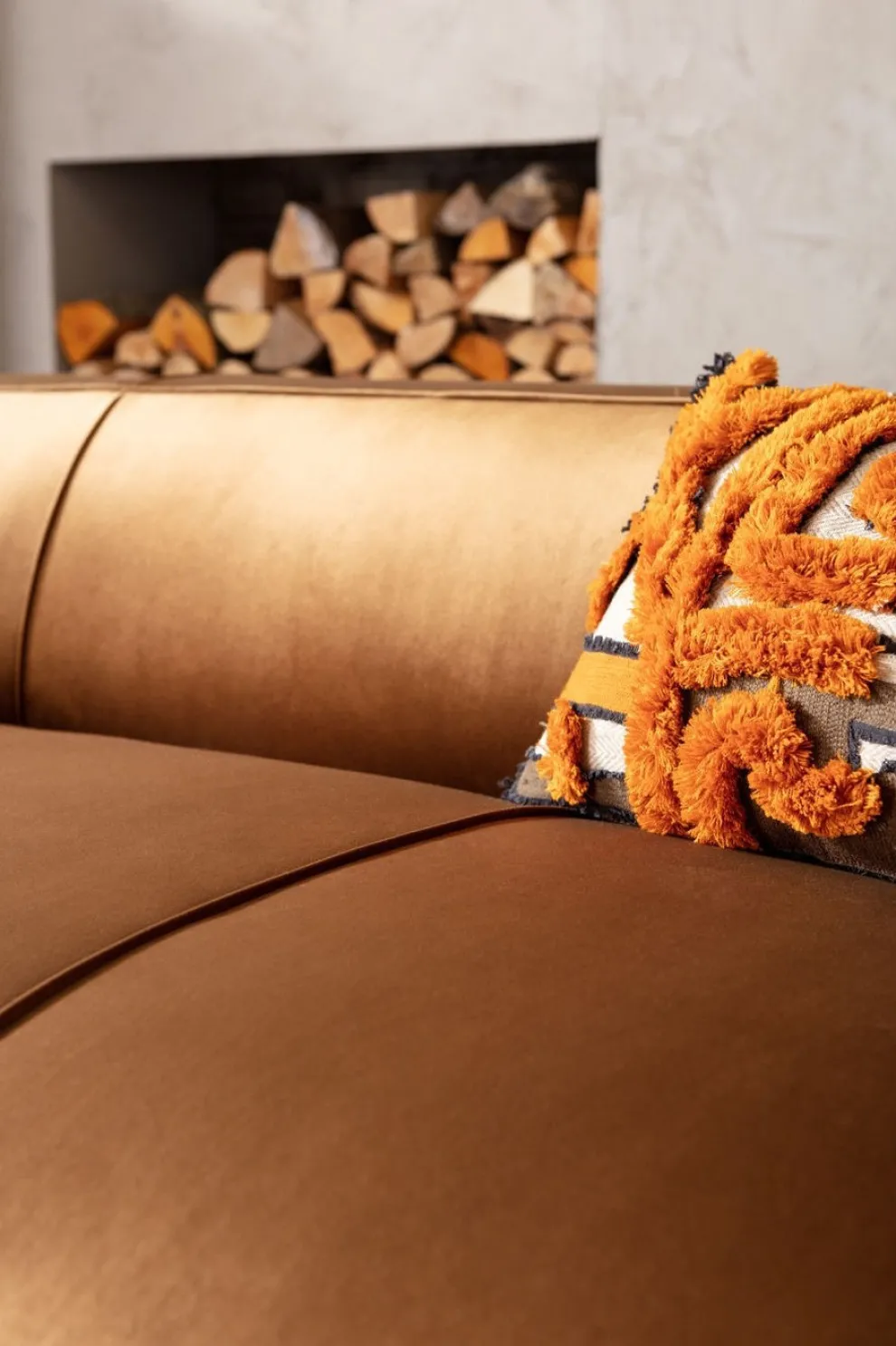 Bank Cubetto 3-Zits Fluweel Bruin