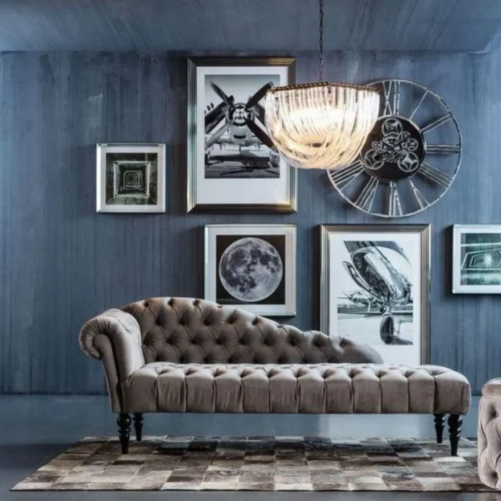 Bank Desire Fluweel Zilvergrijs