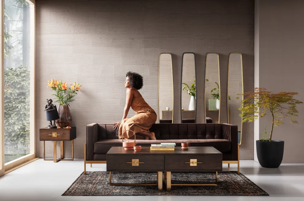 Bank Loft 3-Zits Bruin