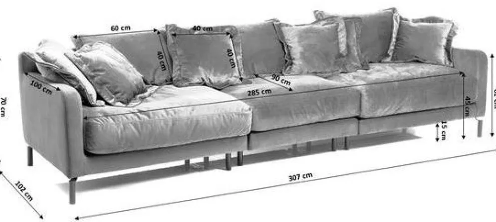 Bank Lullaby 3-Zits Petrol-Blauw