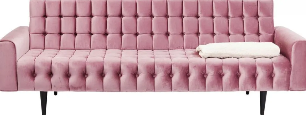 Bank Milchbar 3-Zits Fluweel Roze