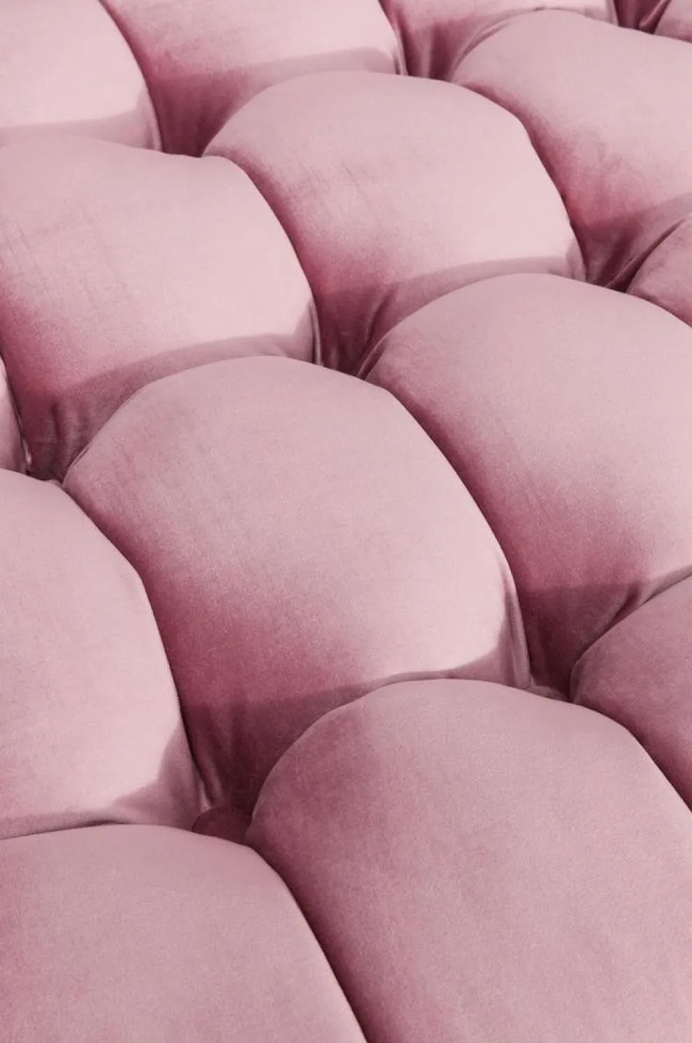 Bank Milchbar 3-Zits Fluweel Roze