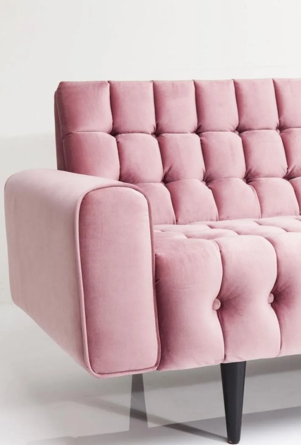 Bank Milchbar 3-Zits Fluweel Roze