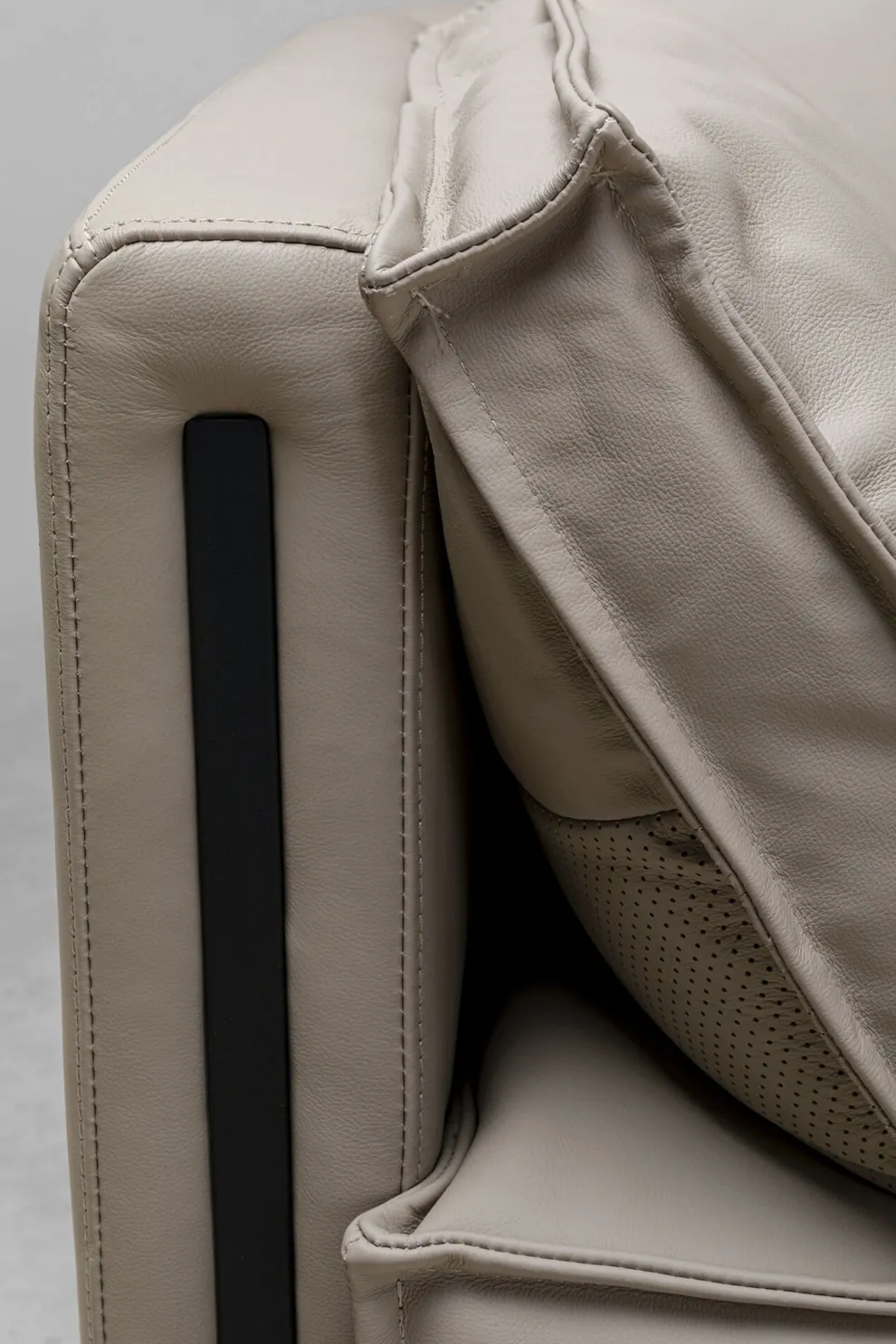 Bank 3-Seater Victor Leather Grey 233cm