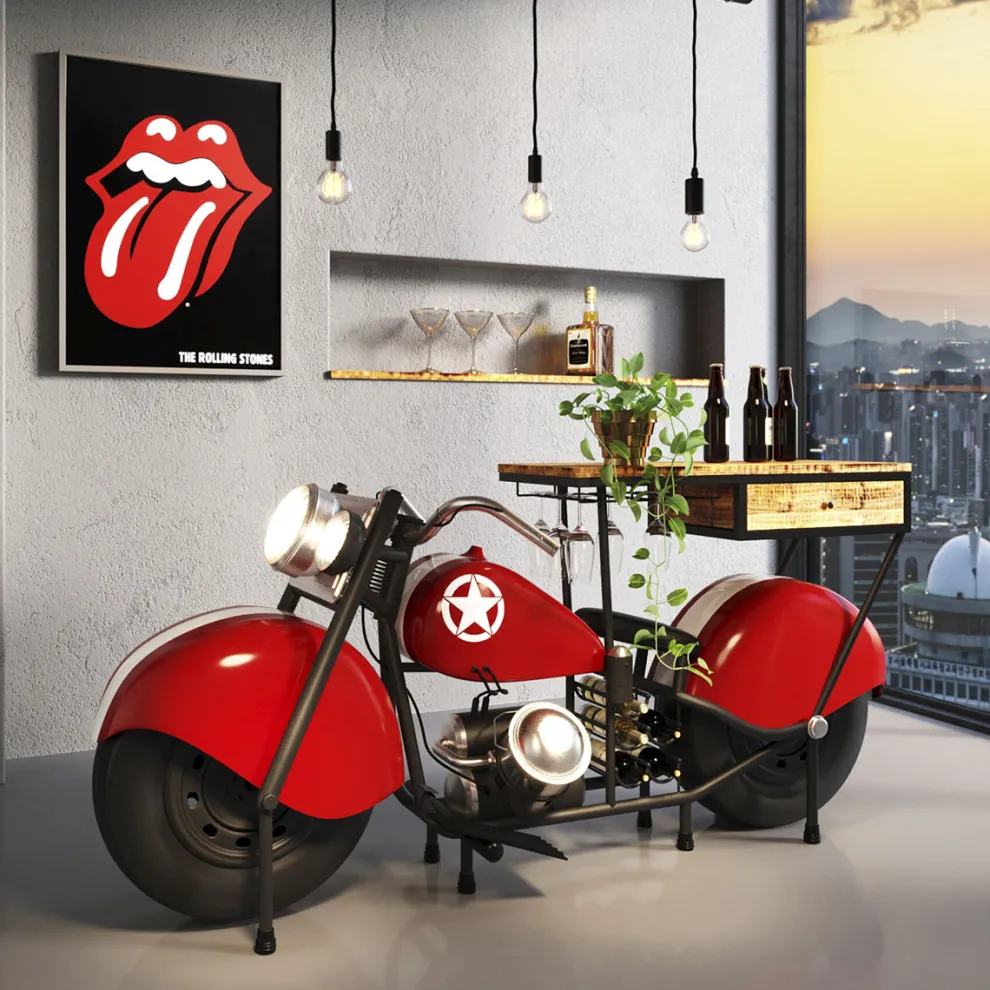 Bar Motorbike Red