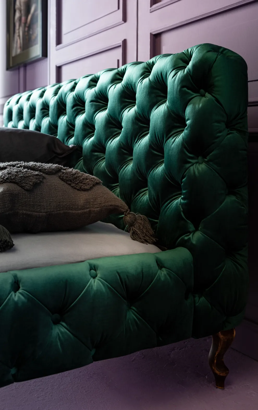 Bed Desire Fluweel Groen 160x200cm