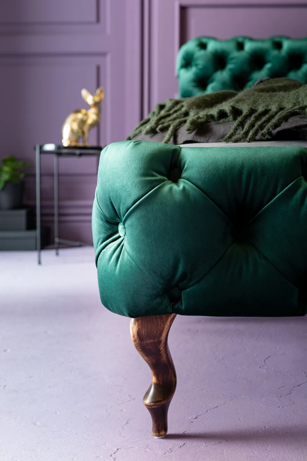 Bed Desire Fluweel Groen 160x200cm