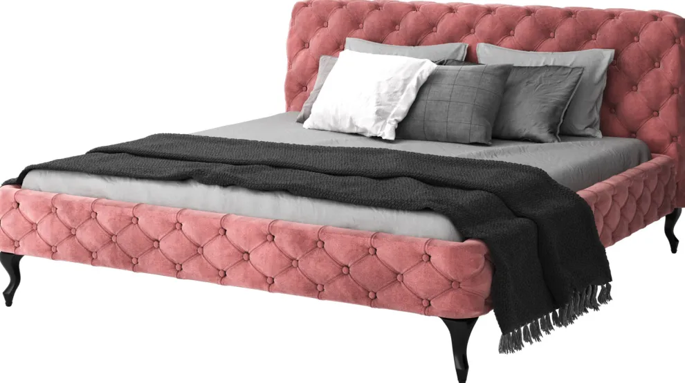 Bed Desire Fluweel Roze 180x200cm