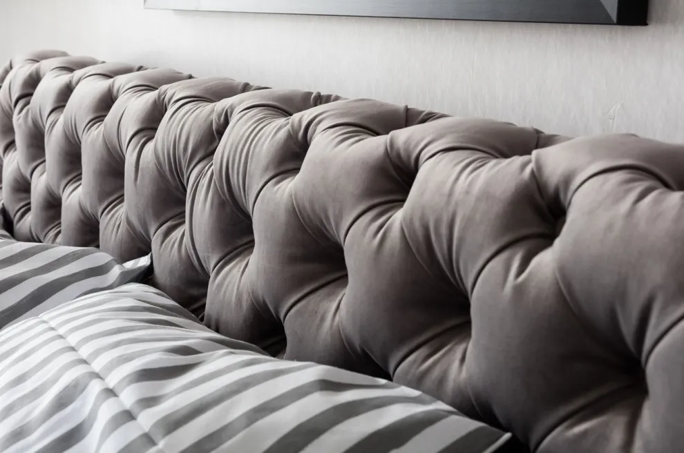 Bed Desire Fluweel Zilvergrijs 180x200cm