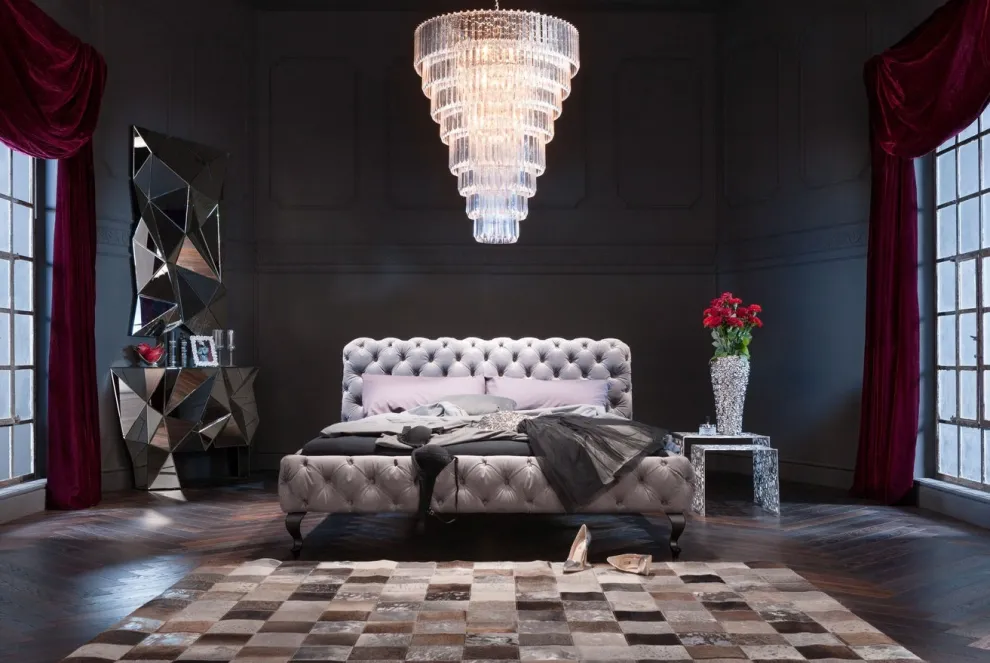 Bed Desire Fluweel Zilvergrijs 180x200cm