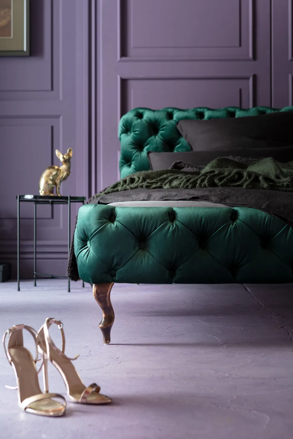 Bed Desire Fluweel Groen 180x200cm