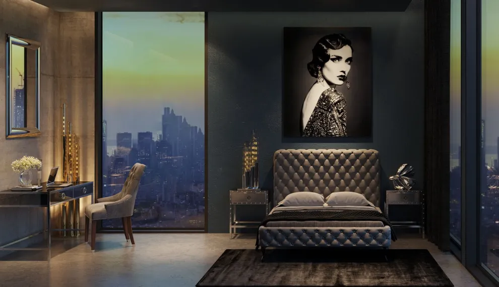 Bed Desire Hoog Zilvergrijs 160x200cm