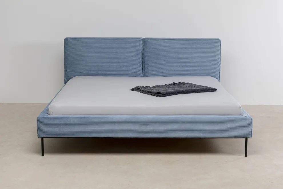 Bed East Side Cord Blue 160x200cm