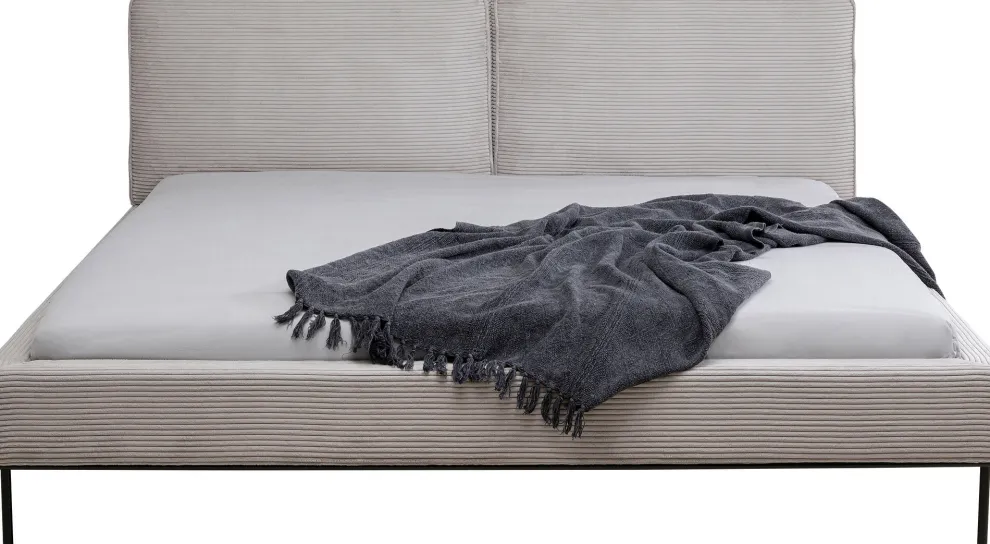Bed East Side Cord Grey 180x200cm