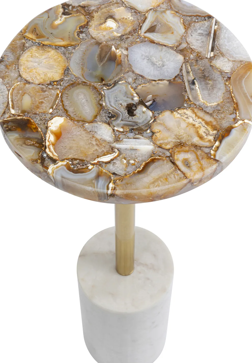 Bijzettafel Agate Base White 25cm