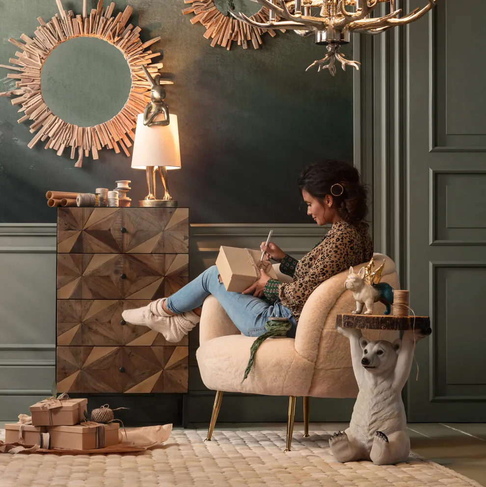 Bijzettafel Animal IJsbeer Ø37cm