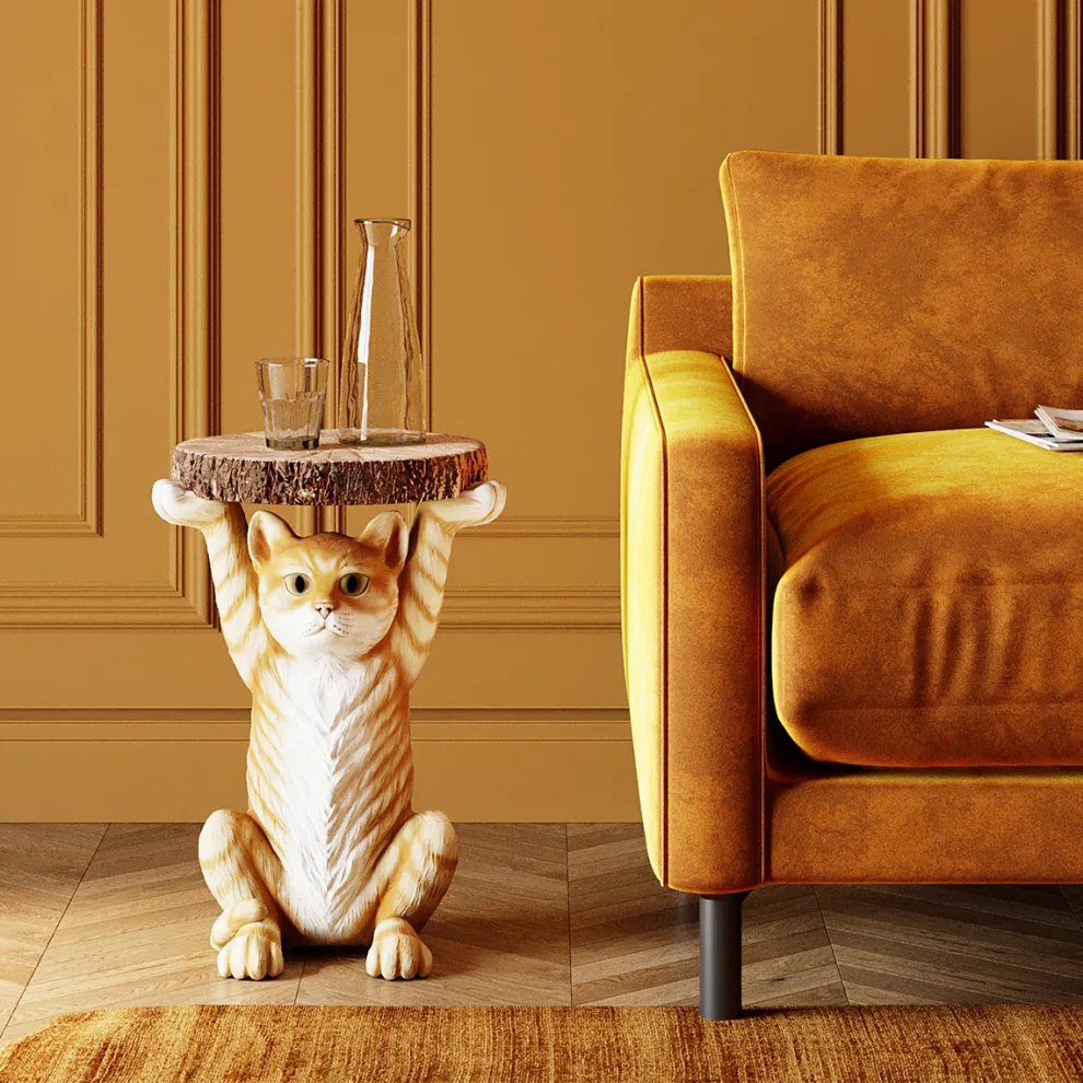 Bijzettafel Animal Ms Cat Ø33cm