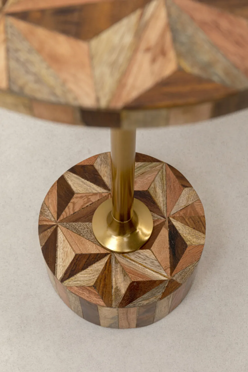 Bijzettafel Domero Geo Brown Ø25cm