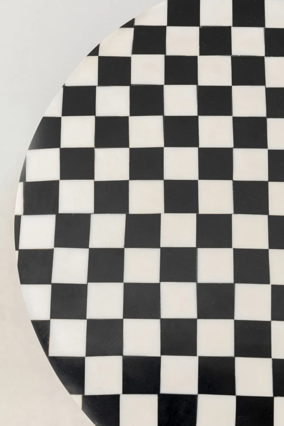 Bijzettafel Domero Chess Black White Ø25cm