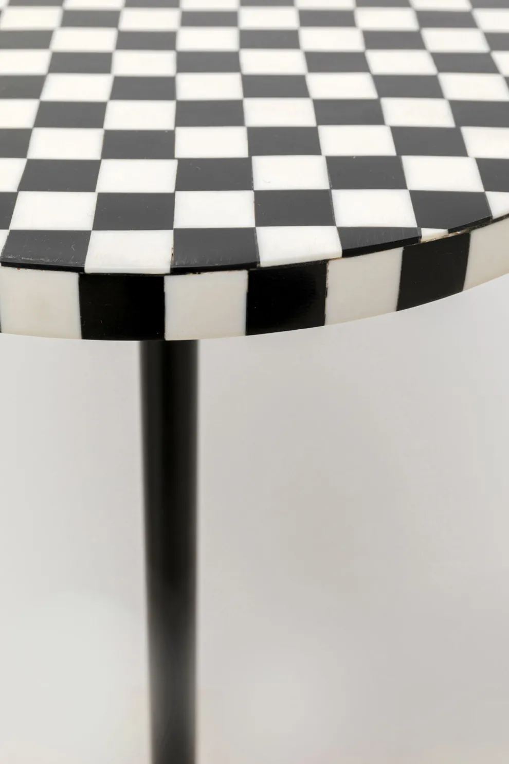 Bijzettafel Domero Chess Black White Ø25cm