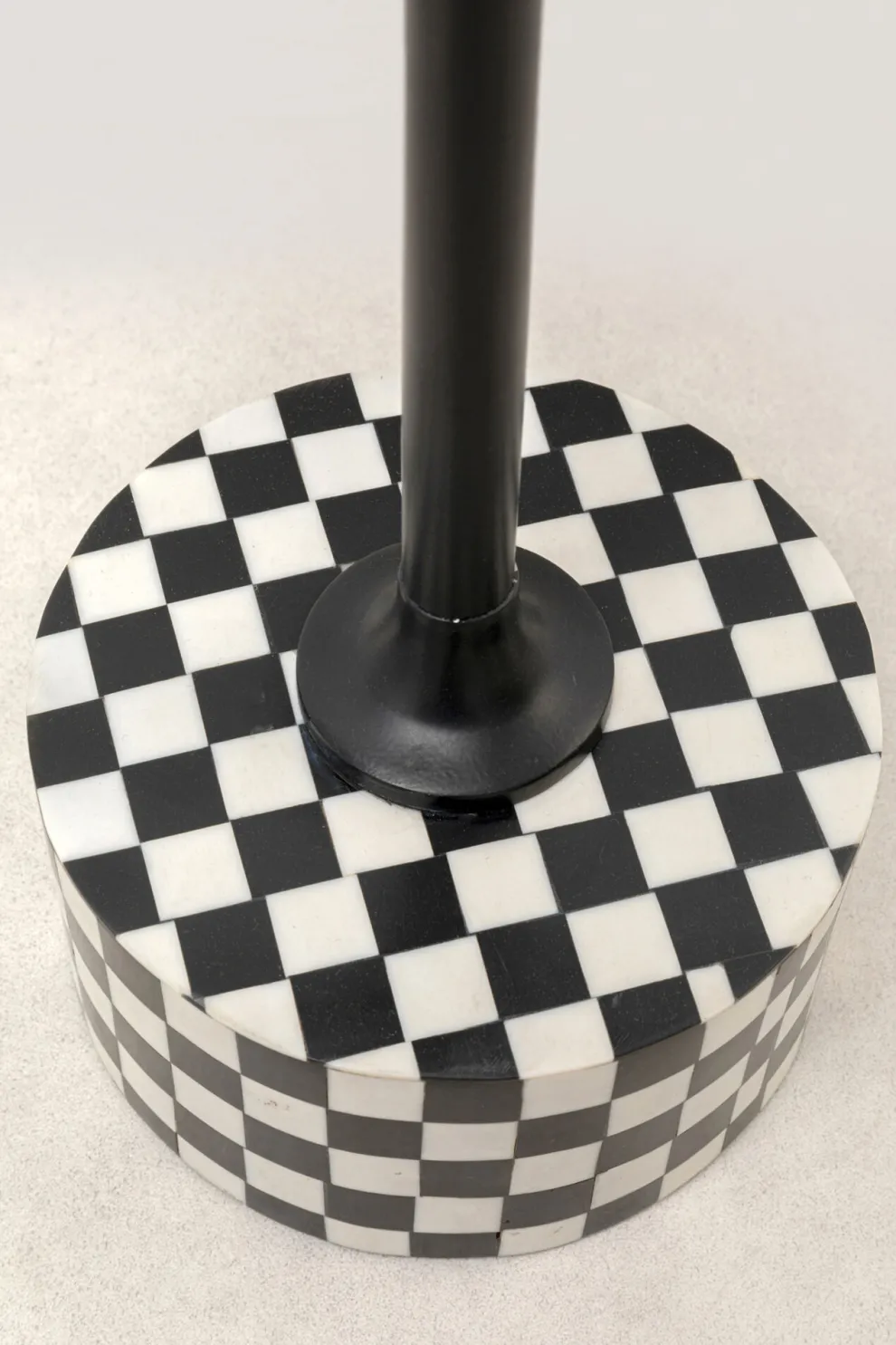 Bijzettafel Domero Chess Black White Ø25cm