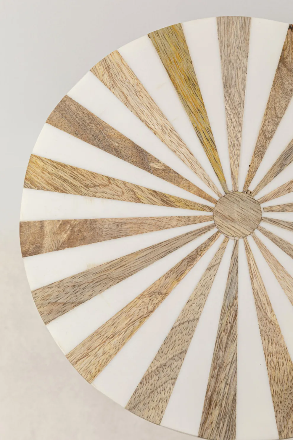 Bijzettafel Domero Cirque Gold White Ø25cm