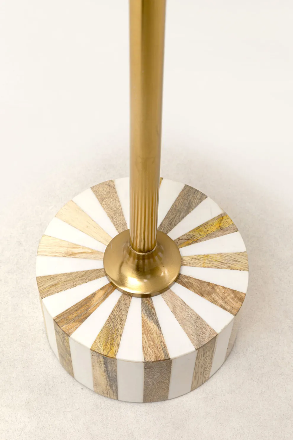 Bijzettafel Domero Cirque Gold White Ø25cm