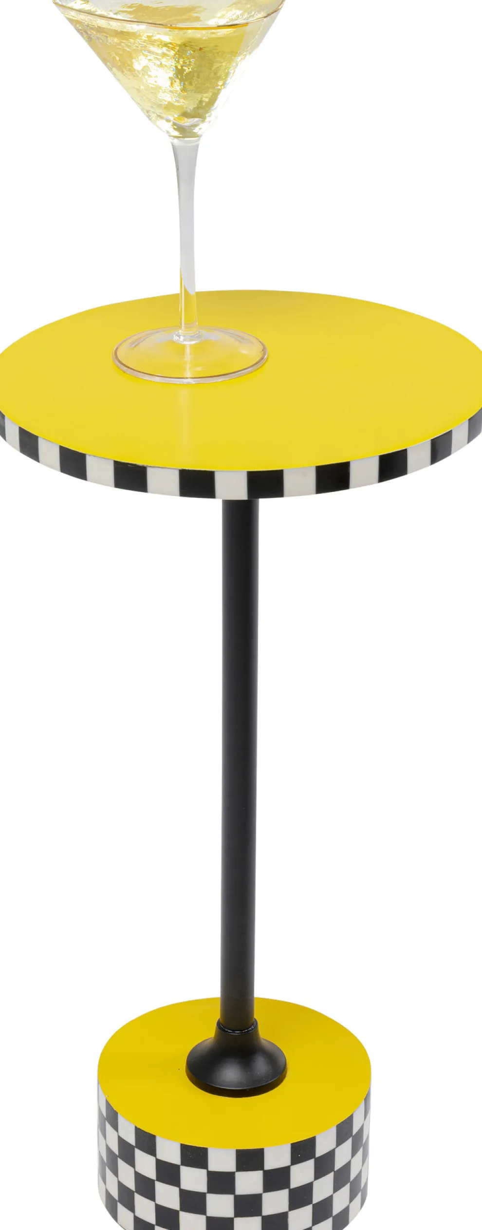 Bijzettafel Domero Checkers Yellow Ø25cm