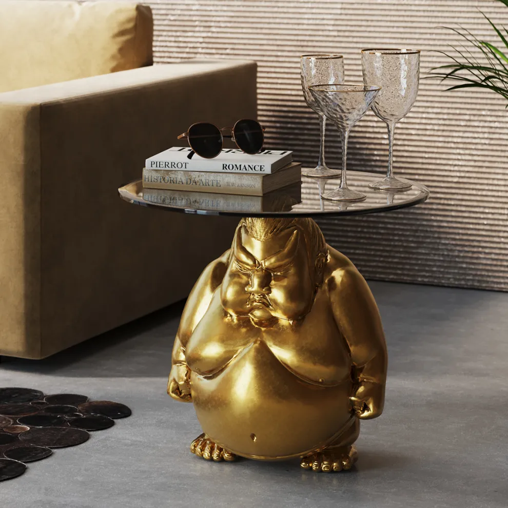 Bijzettafel Monk Gold Ø54cm