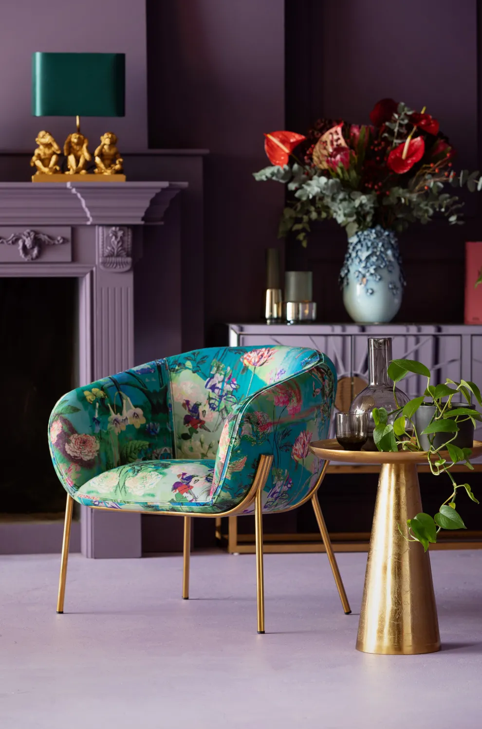 Bijzettafel Plateau Uno Messing Ø45cm