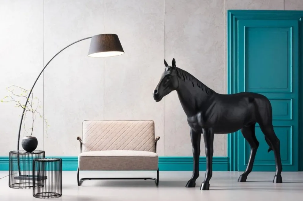 Bijzettafel Wire Zwart (2-delig) Ø44cm