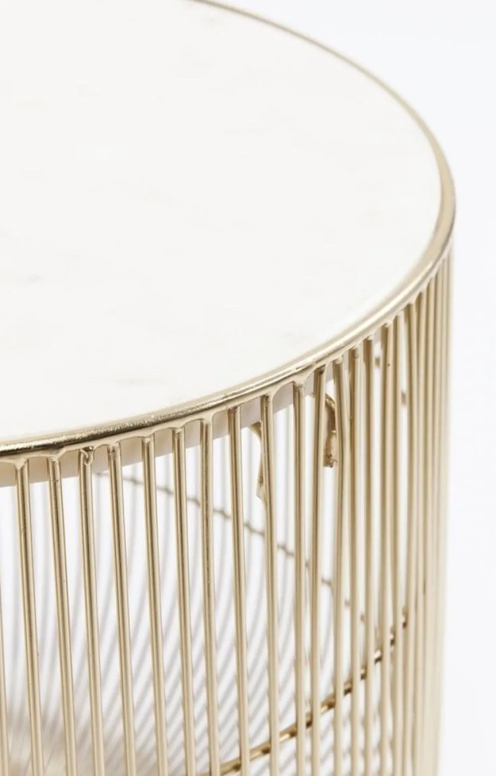 Bijzettafel Wit Marmeren Messing Ø32cm