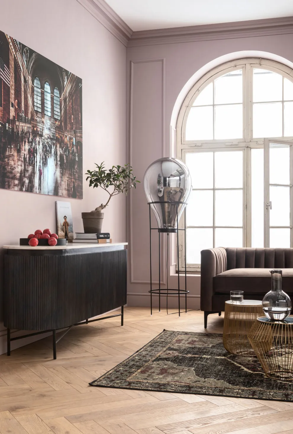 Bijzettafel Wit Marmeren Messing Ø32cm