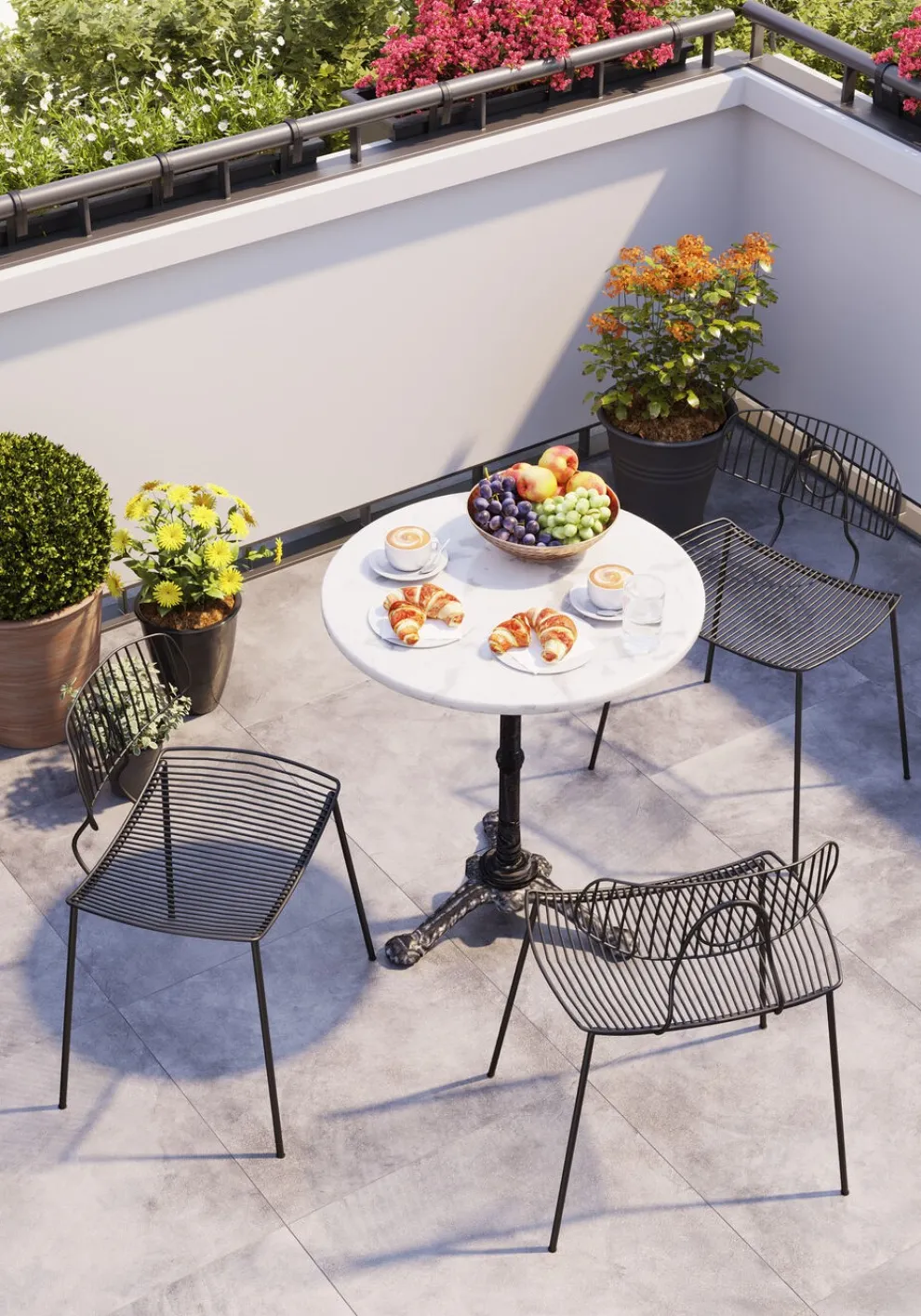 Bistro Tafel Kaffeehaus Rond Wit Ø60