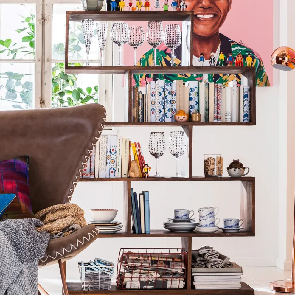 Boekenkast Authentico Zick Zack 180x100cm