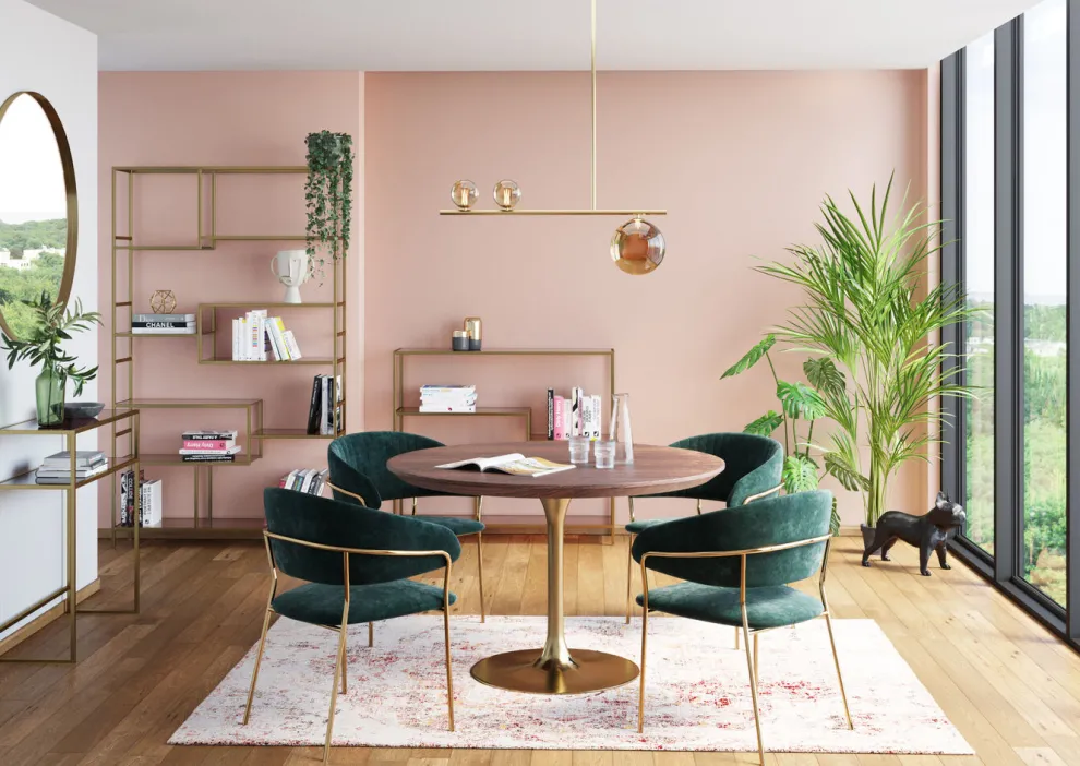 Boekenkast Loft Goud 195x115cm