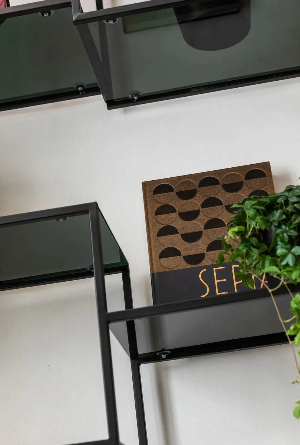 Boekenkast Loft Zwart 195x115cm