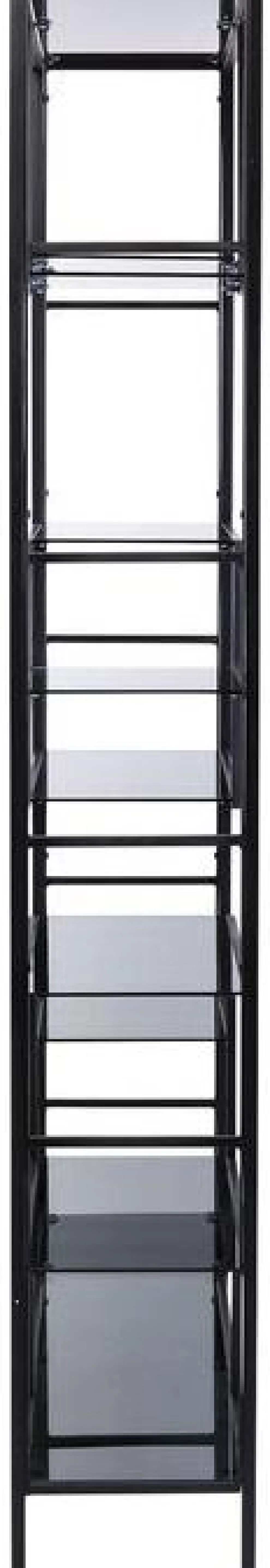 Boekenkast Loft Zwart 195x115cm