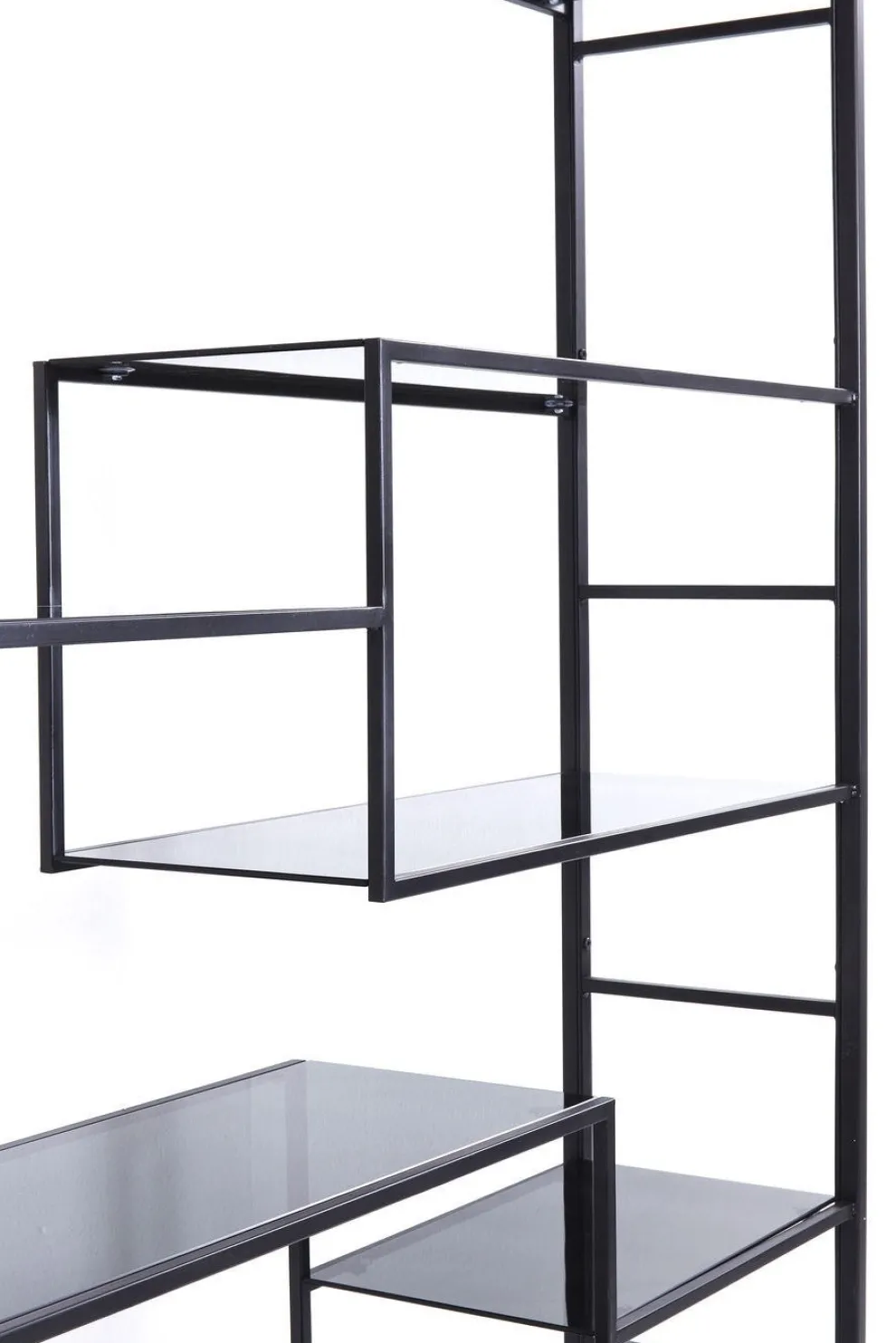 Boekenkast Loft Zwart 195x115cm