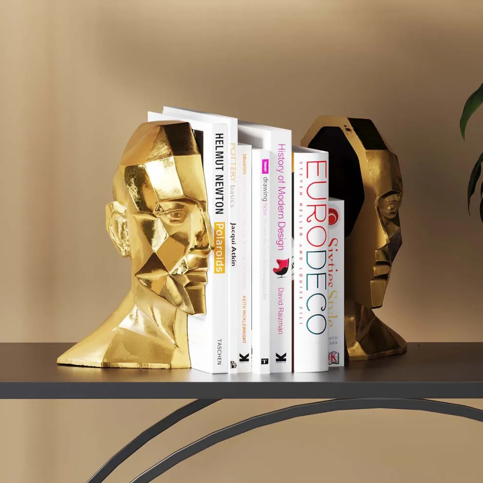 Boekensteun Face (Set Van 2)