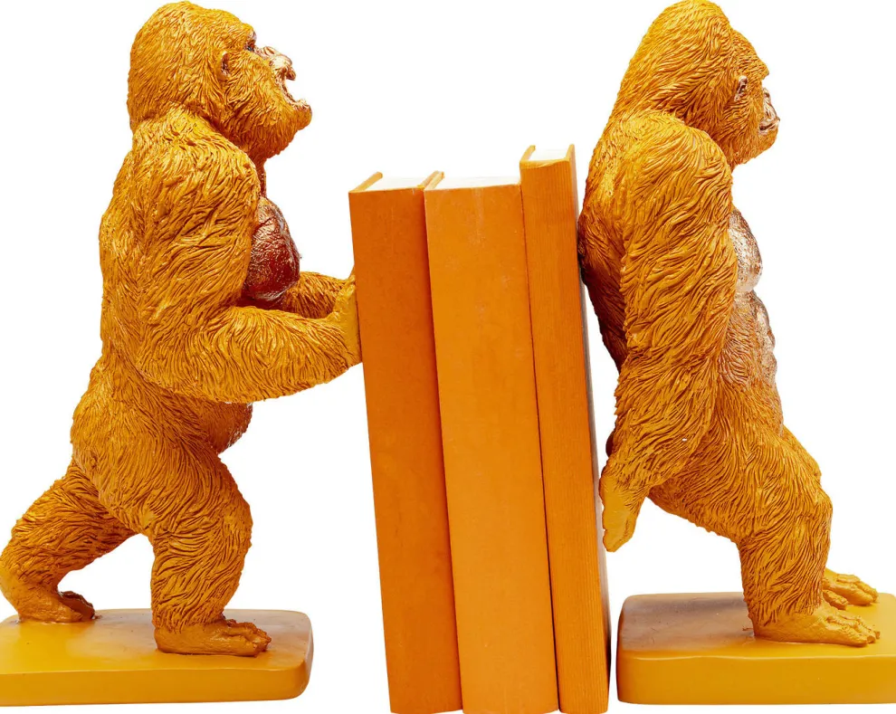 Boekensteun Gorilla Oranje (2-delig)