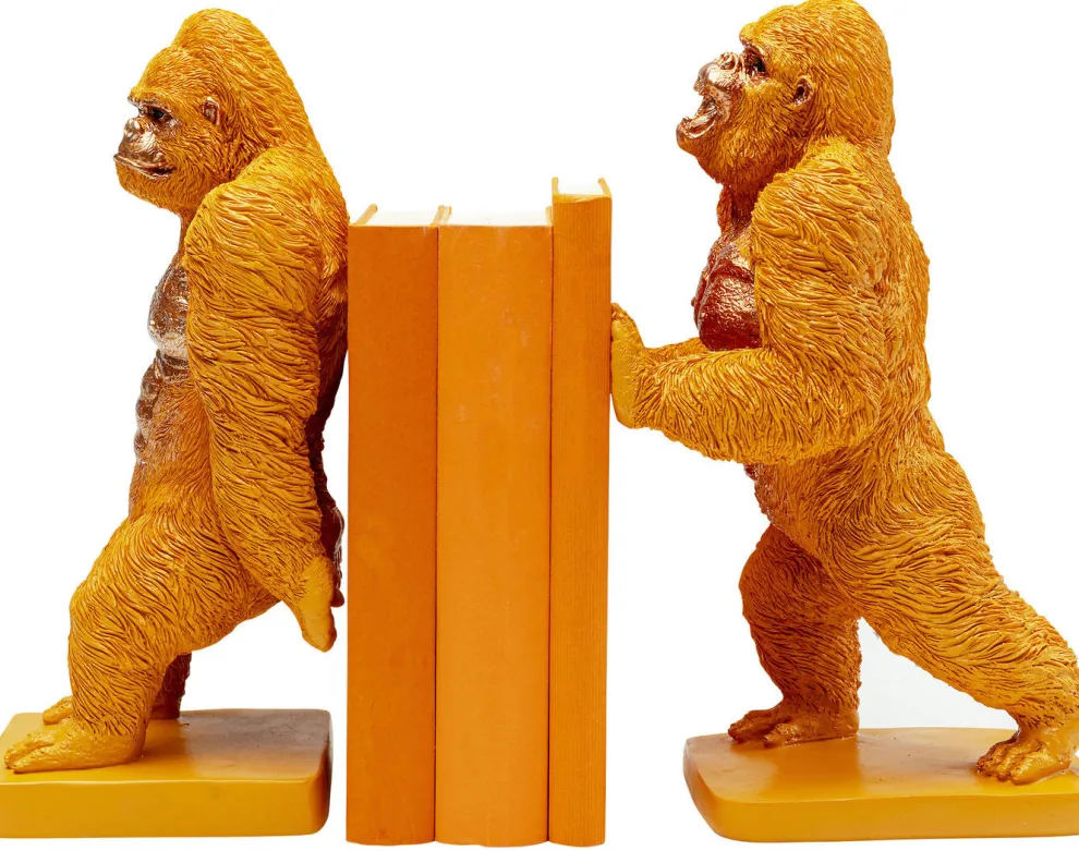 Boekensteun Gorilla Oranje (2-delig)