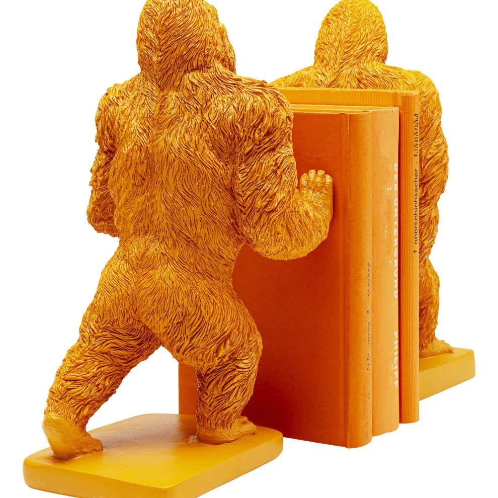 Boekensteun Gorilla Oranje (2-delig)