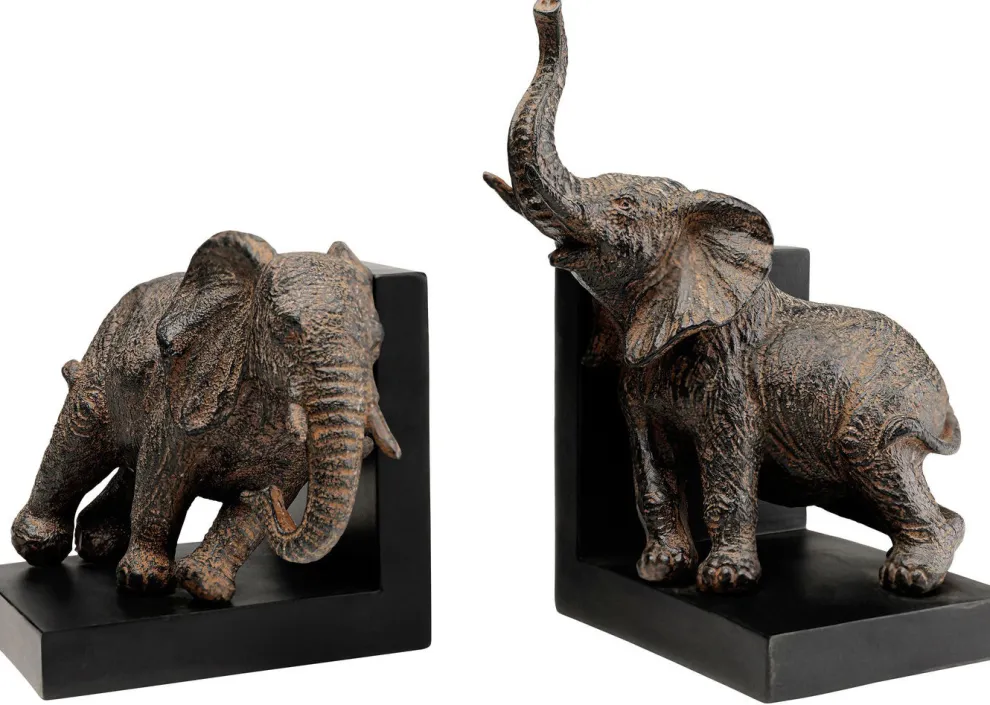 Boekensteun Olifanten 42cm (2-delig)