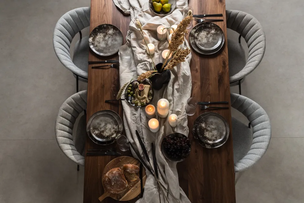 Bord Savannah Brown/Grey Matt Ø26cm