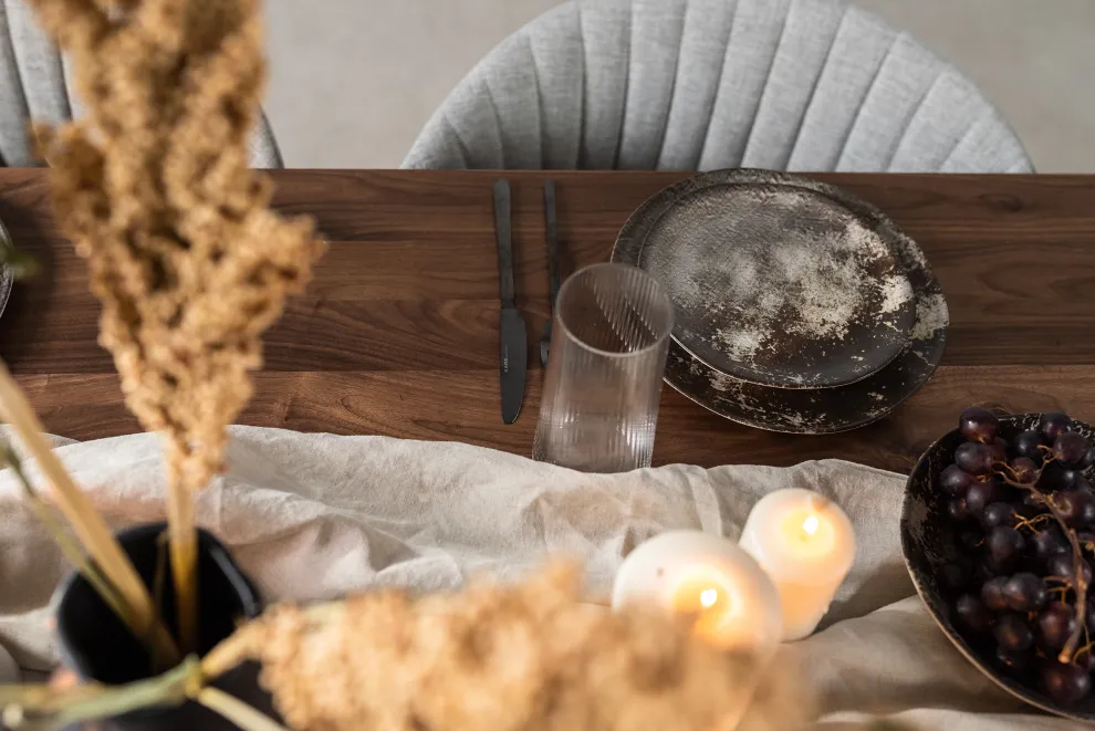 Bord Savannah Brown/Grey Matt Ø26cm